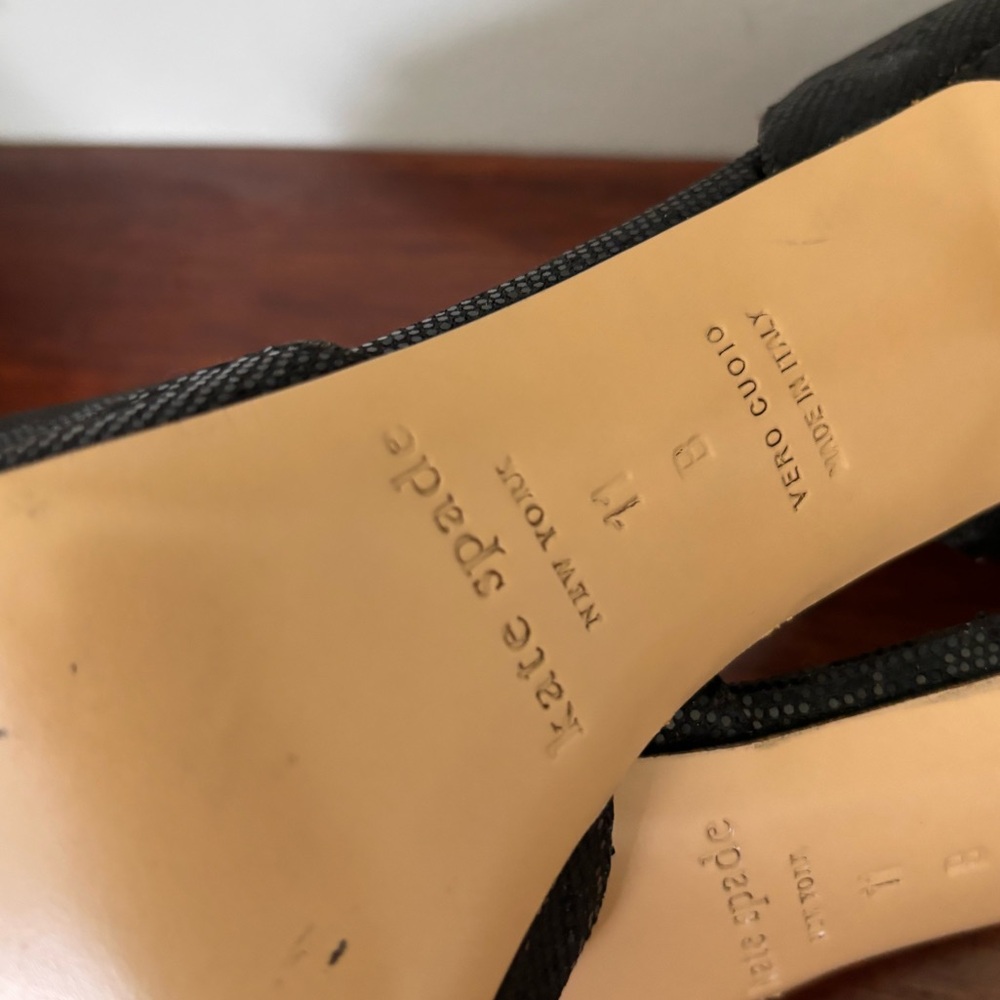 KATE SPADE Black Glitter d'Orsay Pumps size 11 EUC - Picture 8 of 8